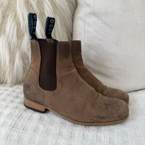 John Fluevog Women's RCI Boots Size 6 Chelsea Slip On Brown Dusty Atlas Leather